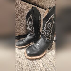 Stylish Black Kids Cowboy Boots